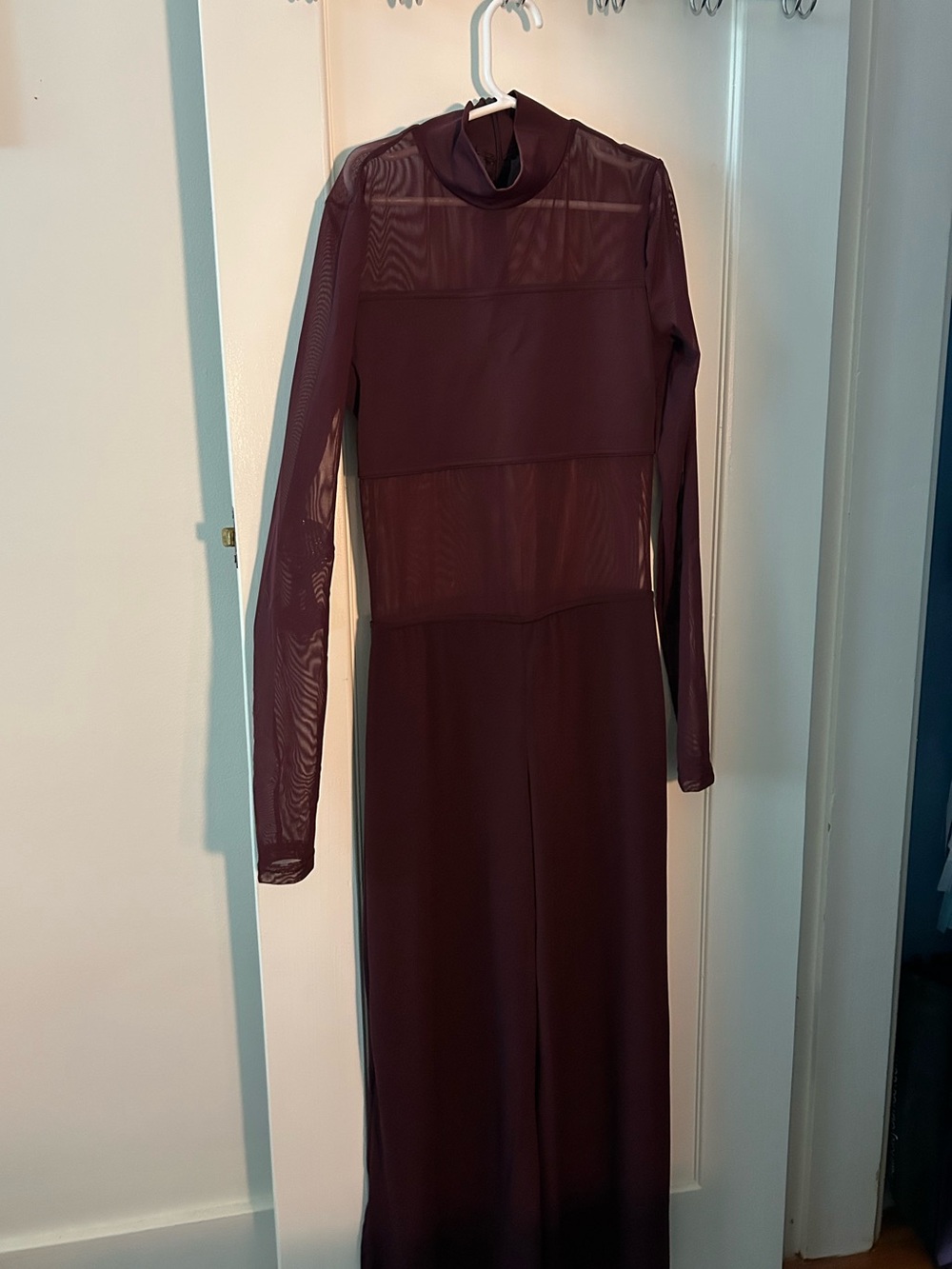 Maroon dance costume jumpsuit